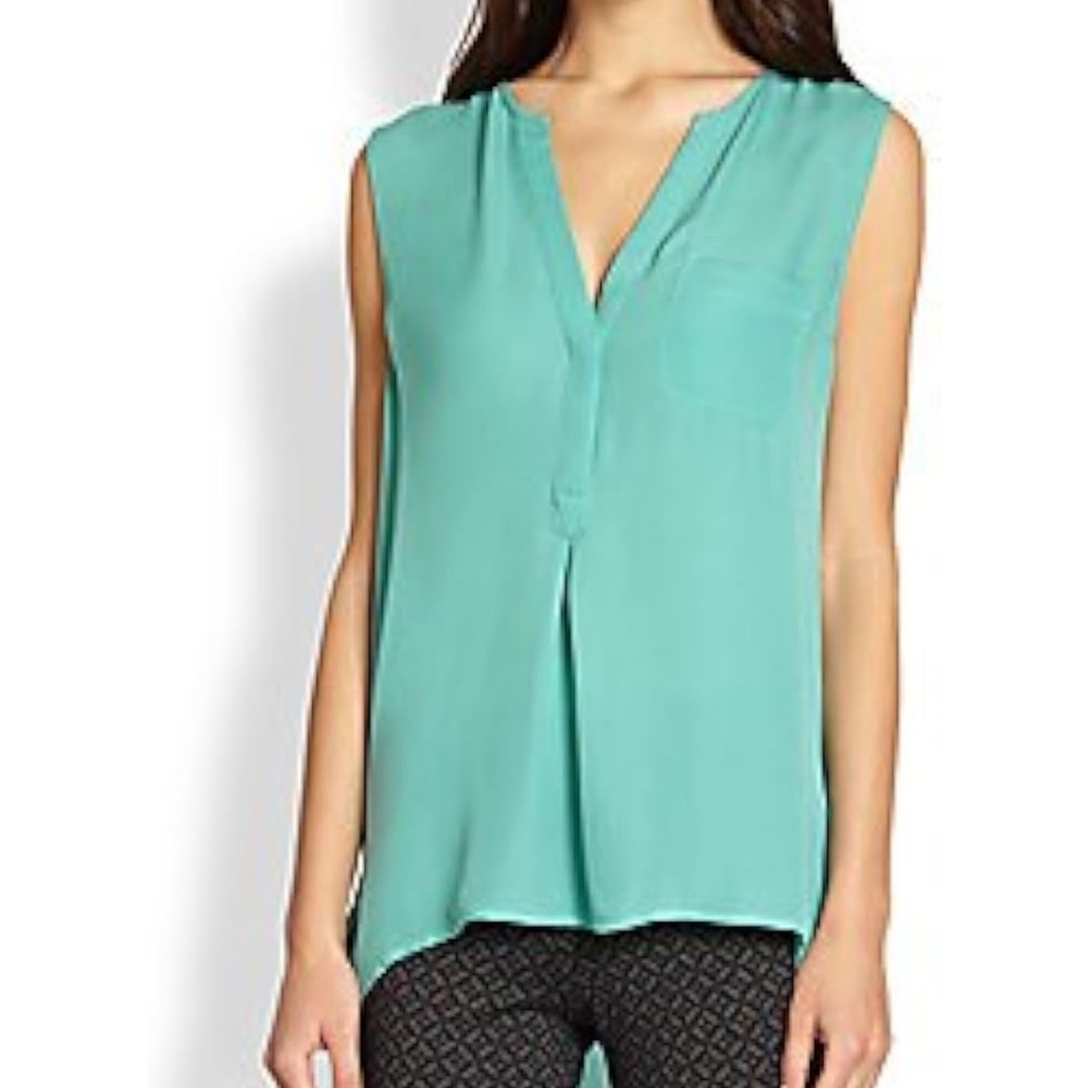Joie 100% silk vanitra sleeveless v-neck blouse small